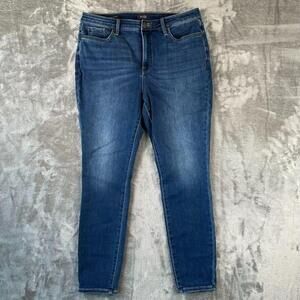 NYDJ Jeans Womens 12 LiftxTuck Technology Ami Skinny Distressed Denim